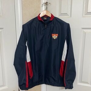 Vintage Cooper town Logo Athletic Navy and Red Windbreaker Pull over